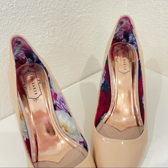 TED BAKER LONDON Pink Nude Cinderella Kaawa Pump Heels Size 41 - Picture 3 of 10